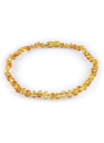 Baltic Amber Teething Necklace For Babies Anti Flammatory, Drooling Pain Reducer