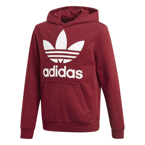 Adidas Youth Original Trefoil Collegiate Burgundy/White Junior Red Hoodie CD6...