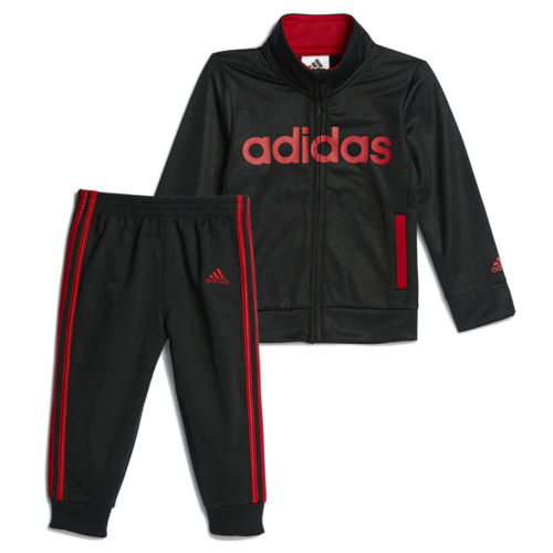Adidas Infants Moto Camo Set Kid's Track Suit Black/Red CK2908 NEW!