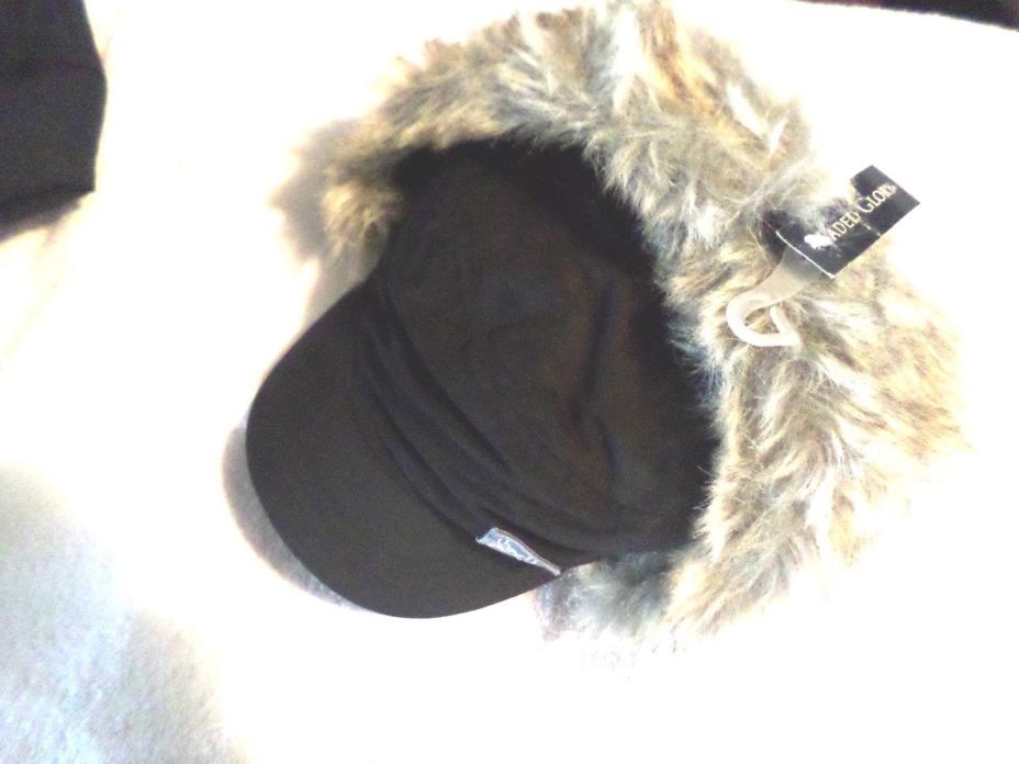 FADED GLORY Waterproof NylonPoly Boys Black Helmet Hat One Size Toddler Winter