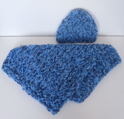 Newborn Baby Photo Prop Knit Hat & Blanket