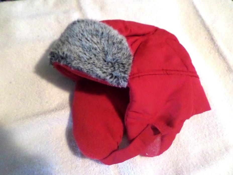 FADED GLORY Waterproof Nylon/Poly Boys Red Helmet Hat One Size Toddler Winter