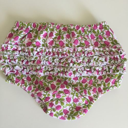 Vera Bradley Baby Girls Diaper Cover 6-9 Months Pink Green Floral Flowers EC