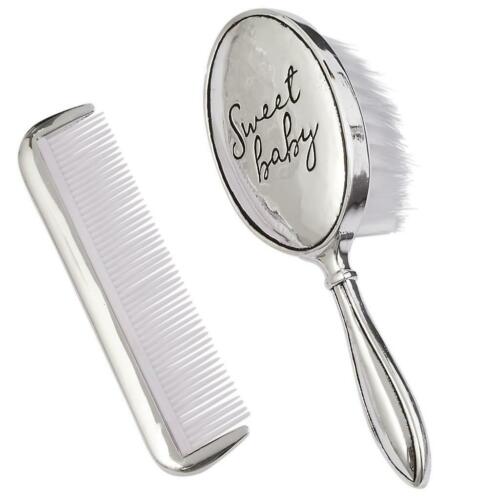 Mud Pie Kids My 1st First Silver Comb and Brush Boxed Gift Set