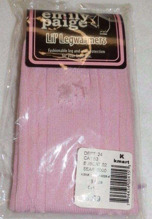 New Emily Paige Lil' Legwarmers Pink 0-3 Years OFSM Cotton Spandex Dance