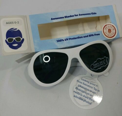 New Babiators Sunglasses Ages 0-3 Wicked White