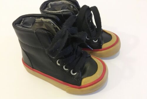 Black Toddler High Top Sneakers Shoes Old Navy Size 5 Baby Boy Or Girl