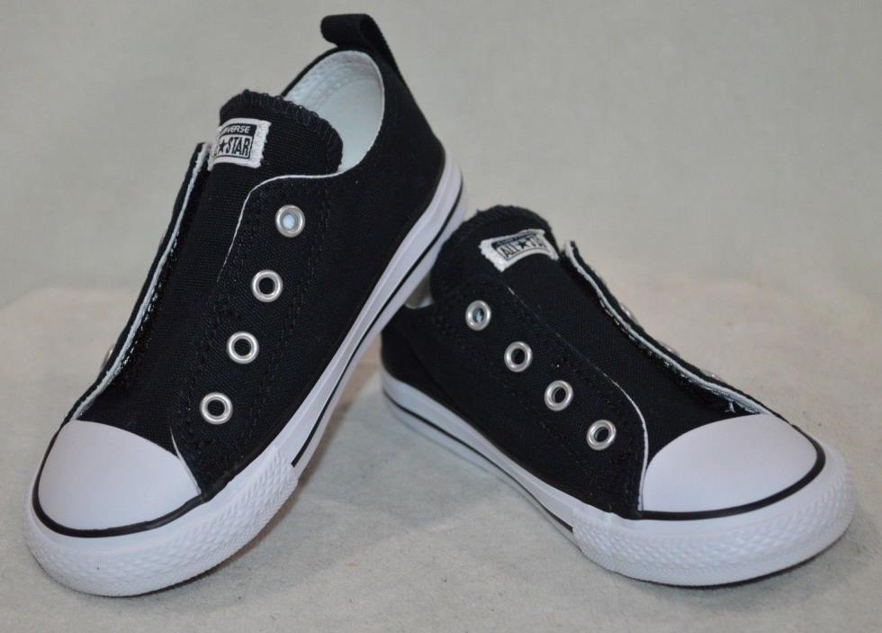 Converse CT All Star Simple Slip OX Black Toddler Boy's Sneakers-Asst Sizes NWB
