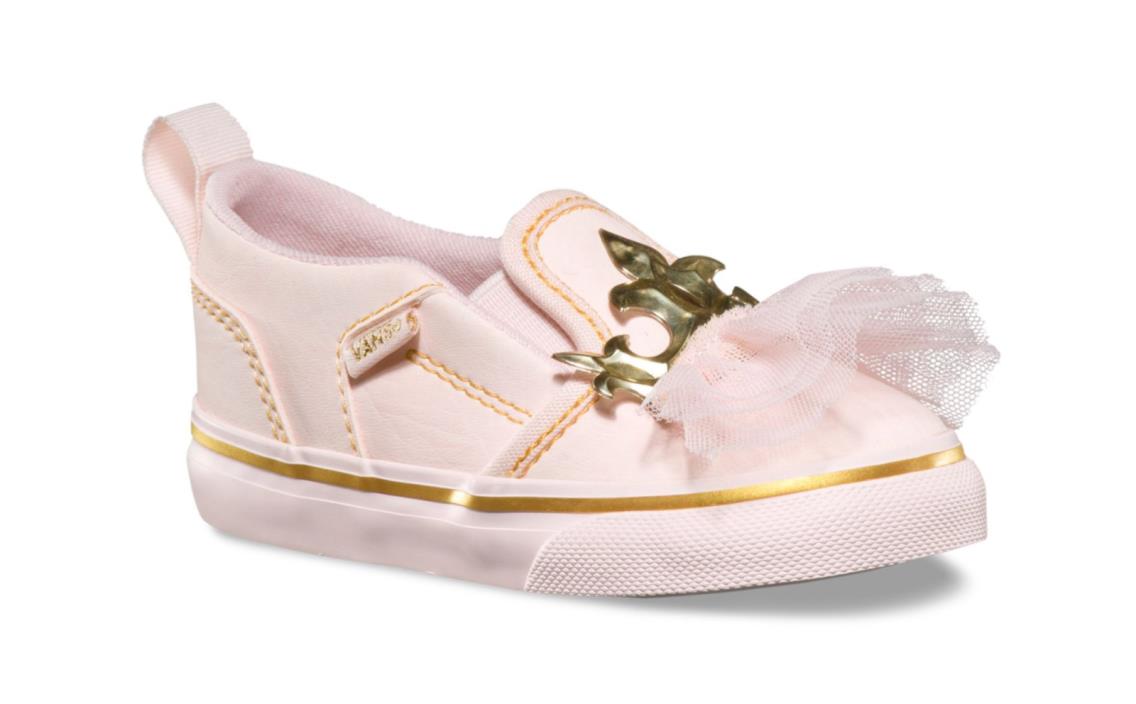 Vans ASHER V Crown Princess Toddler Girl Shoes 8.5 Brand New