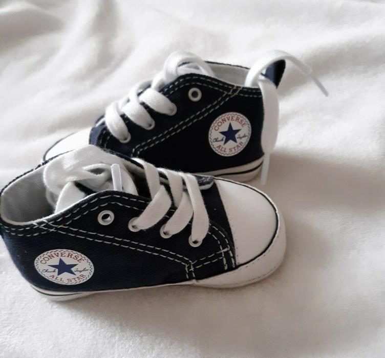 Navy blue baby girl's Converse, size 2