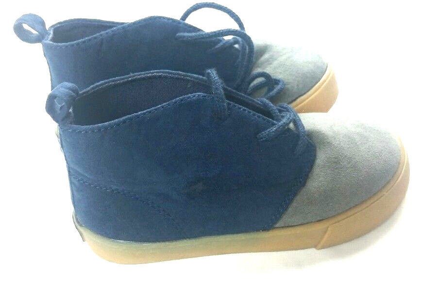 Baby Gap Toddler Boy's High Top Shoes Navy/Gray Suede Lace Up Size 9 New
