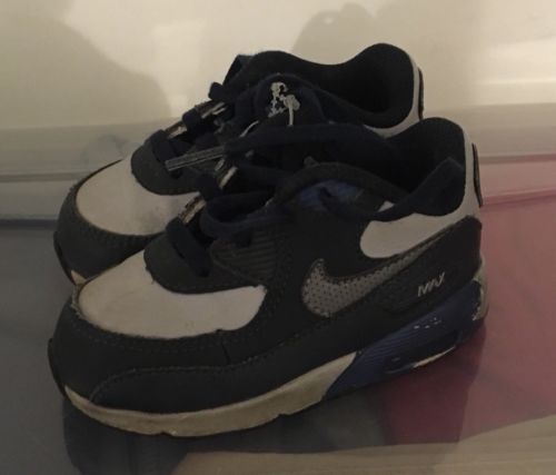 Nike Air Max 90 •NAVY/GREY• Boys Sz 6