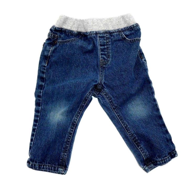 Nautica elastic waist jeans baby infant boys size 12 month straight leg cotton