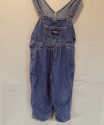 OSH KOSH B'GOSH TODDLER BOYS BIB OVERALLS BLUE JEANS SIZE 24 MO