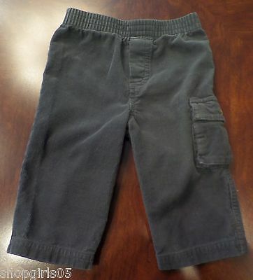 Baby Boy GRAY CORDUROY Cargo Pants - Size 12 Months