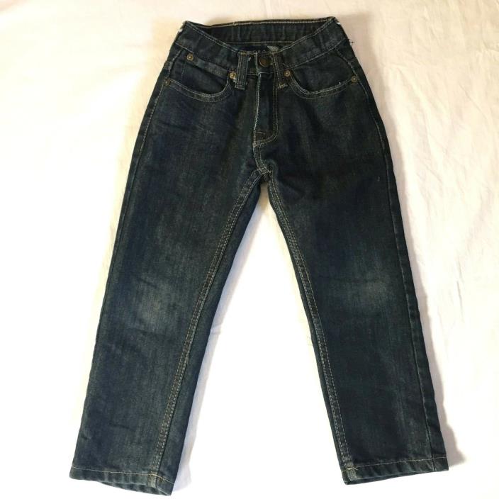 PD&C Blue Straight Leg Jeans Elastic Waist Adjustable Size 5T Toddler Boys