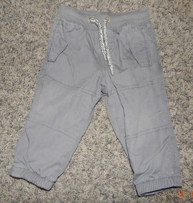 INFANT SIZE 9 MOS--CARTERS BRAND LINED JOGGERS--GRAY--EXCELLENT CONDITION