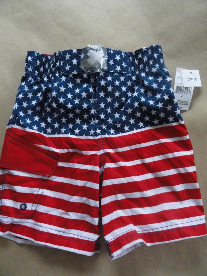 Boys American Flag Shorts Size 4T NEW