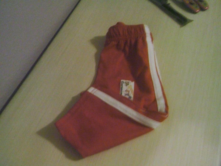 INFANT BOYS 6-9M RED JERSEY TAPED KNIT PANTS