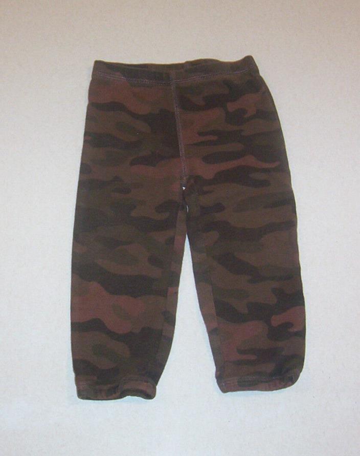 Infant Boy's Carter's Brown Camouflage Cotton Knit Pants 18 Months