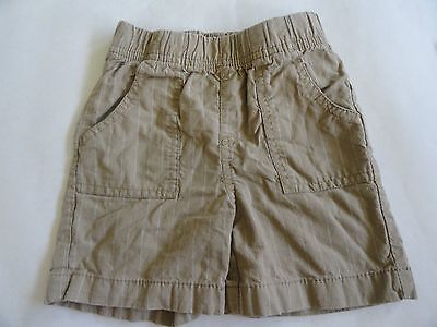 Boys Circo Elastic Waist Cotton Brown Striped Shorts Size 18M 18 months