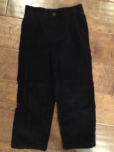 Boys 4T Black Corduroy Pants Pull On Dress Holiday 4 Toddler