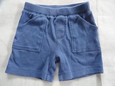 Boys Carter's Solid Blue Cotton Elastic Everyday Waist Shorts Size 18M 18 months