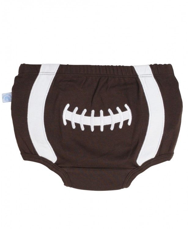 Ruggedbutts Football Bloomer Diaper Cover For Boys 3-6 Months