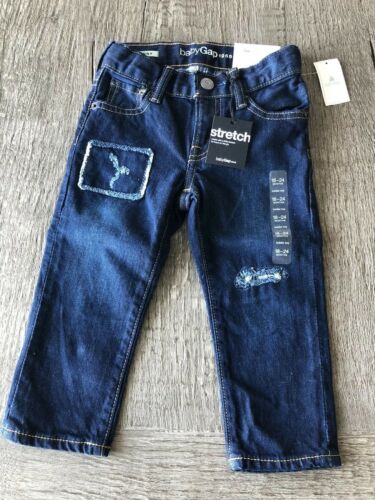 Baby Gap Boys Denim Jeans Pants 18-24 Months Distressed Skinny New