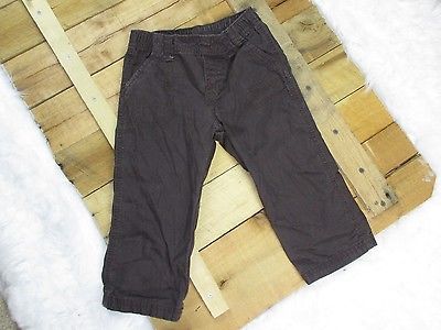 Carter's Boy's size 18 Months Dark Brown Khaki Elastic Waist Dressy Casual Pants