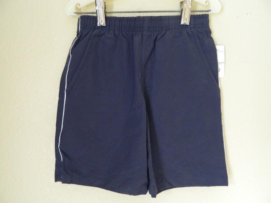 NWT ARIZONA Boys Soft, navy blue SHORTS BOTTOMS w/white stripes - size 4