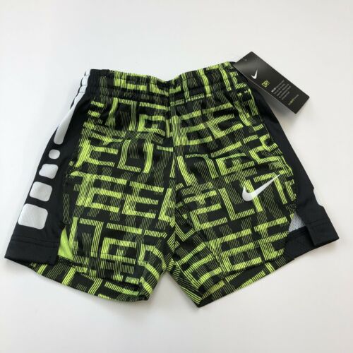 Nike Elite Toddler Boys Shorts Black Volt Size 2T Nwt