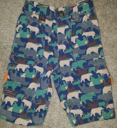 EUC Boys BABY GAP camo bear lined pants   Size 3-6 Months