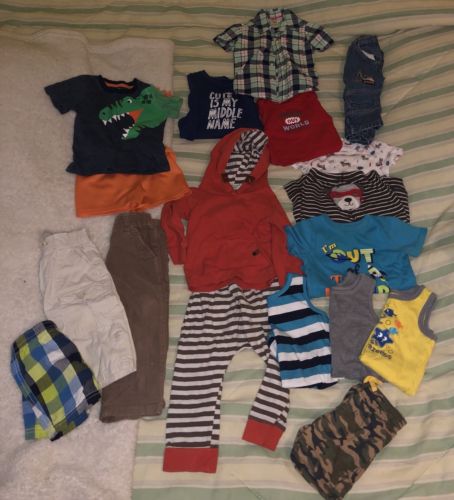 12-18 month boy clothes lot 18 Pieces Carters Brand And More