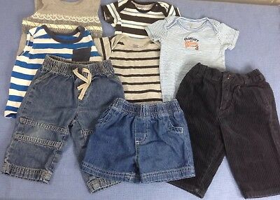 Boys 8 Piece Clothes Lot Sized 6-9 Months Gerber Small Wonders + Others