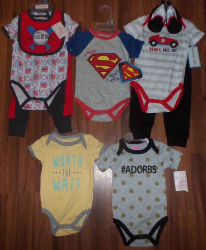 Lot Boys Clothes size 6-9 Months Superman Swiggles Cutie Pie NWT