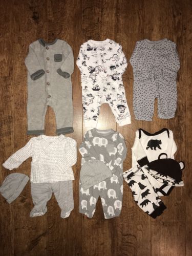 Newborn Lot Baby Boy Boys Carter’s Starting Out Sleeper Pants Hat Romper