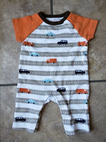 0-3 month boy clothes Dwell Studio Romper with cars and trucks Cute!!