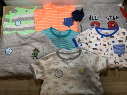 Baby Boy Carters 18 Months Rompers Lot of 7 BNWT Spring Summer