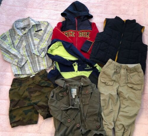 8 Toddler Baby Boy Lot Clothes Size 12-18 Months To 3T Baby Gap DKNY Reebok Etc