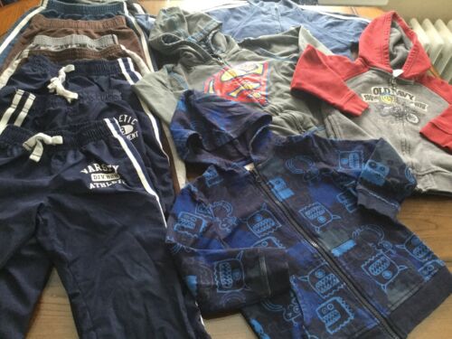 Lot Of 4T Boys Casual Athletic Pants & Zip Up Hooded Sweatshirts Lot