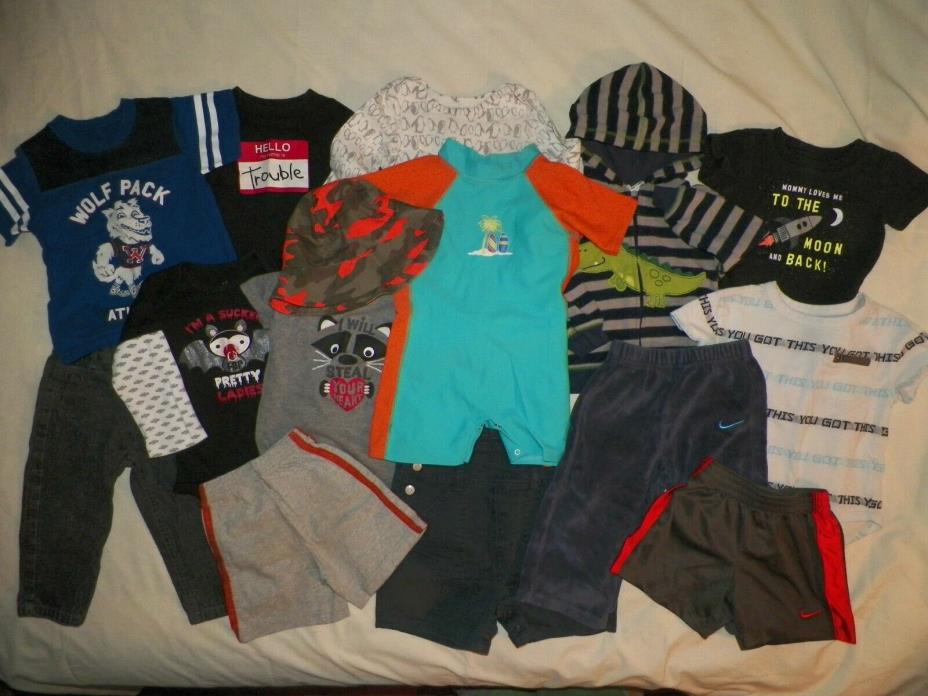 15 Piece Lot Baby Boy Clothes 18 Month Spring Summer Nike Nautica Old Navy +