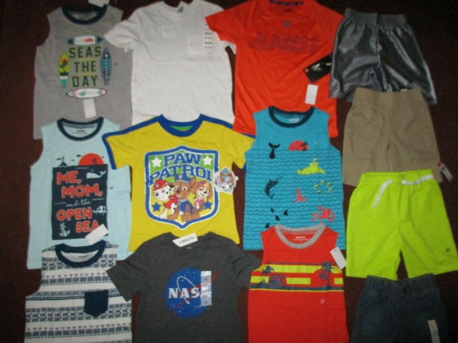 NWT Toddler Boys Size  4 4T Spring & Summer Lot of Clothes Outfits NEW!!