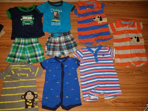 Boys Carter's 6 Month Lot 5 Jumper Onsies And 2 Outfits