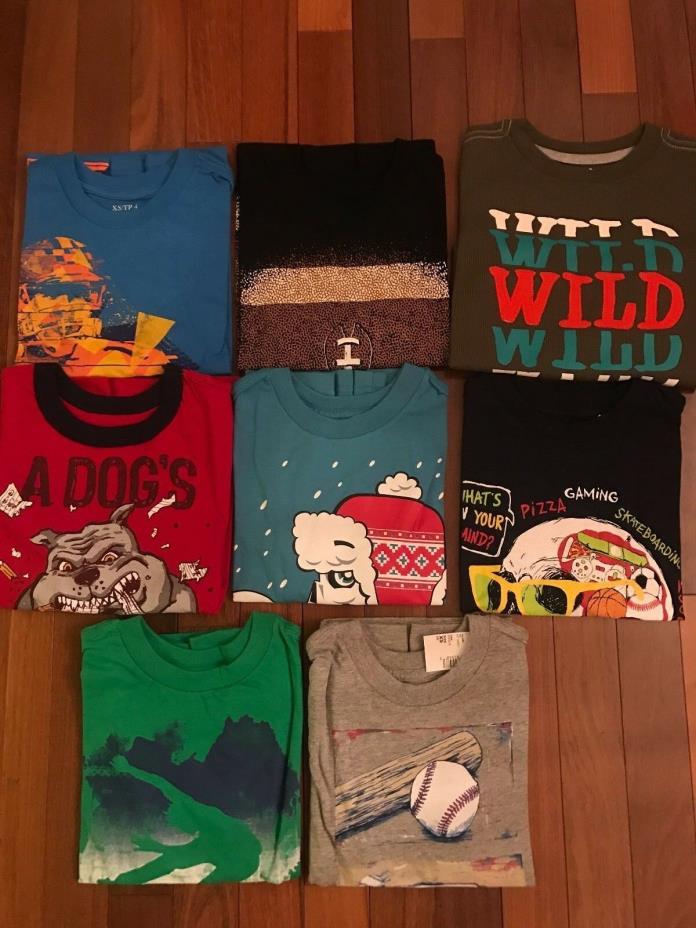 NWT Boys 4 4T HUGE Lot of 8 Tops Shirts CRAZY 8 THE CHILDREN'S PLACE