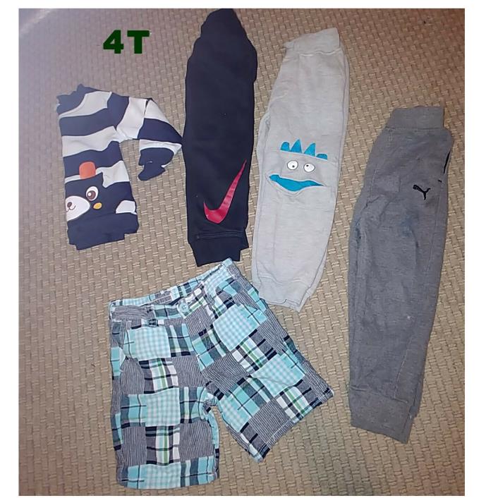 4T BOYS LOT OF PANTS  long sleeve shirt and shorts Toddler pre owned