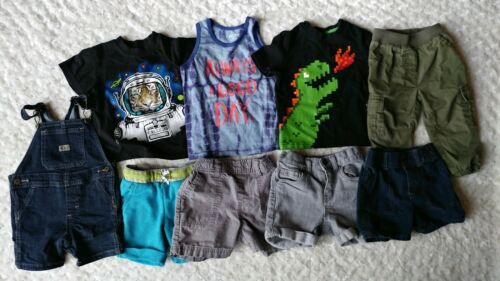 18 Month Toddler Boys Short Sleeve Shorts Summer Lot Bundle