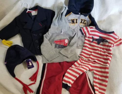 Lot Baby Boy Winter Clothes 12 Mo: Beluga New York Peacoat, Carters, Nike...