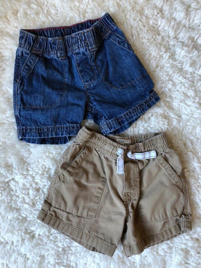 Carters & The Children Place lot of 2 baby boy shorts (9-12M)