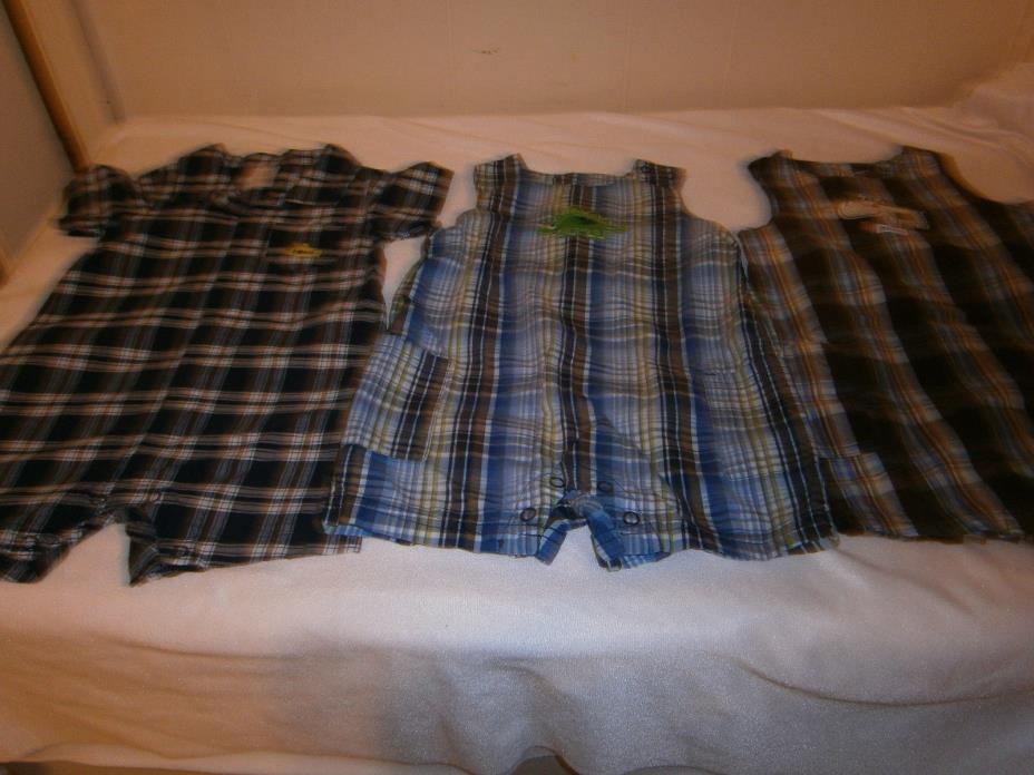Toddler Boys Rompers, Lot of 3, Size 12 Months